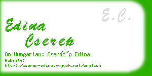 edina cserep business card